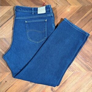Vintage Lee USA Made Jeans 44x30 High Rise Straight Leg Workwear Denim